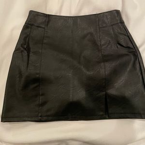 Top Shop Leather Skirt